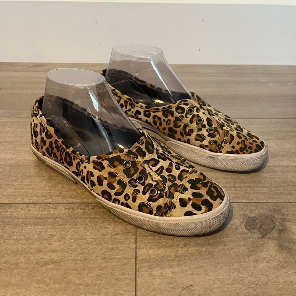 Groove Women's Leopard Print Slip On Sneakers Brown Black Size 8